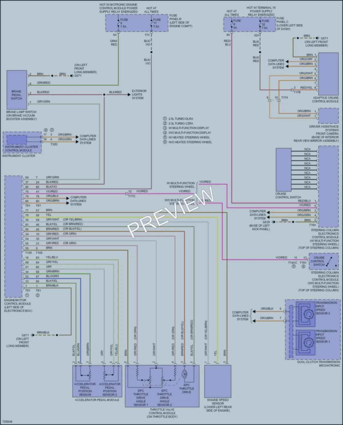 2020 Audi S3 Cruise Control wiring diagram preview