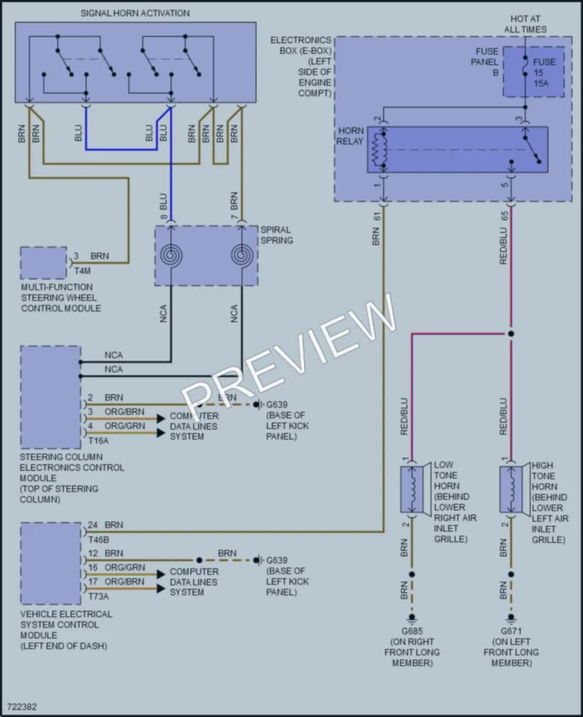 2020 Audi S3 Horn wiring diagram preview