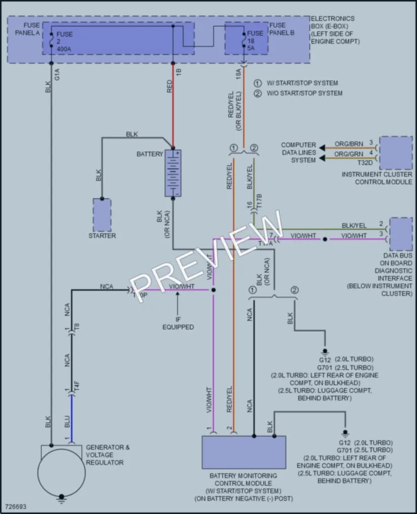 2020 Audi S3 Starting Charging wiring diagram preview