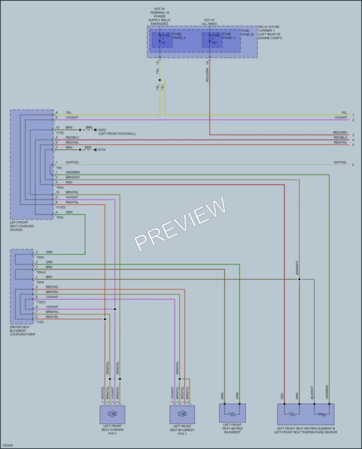 2020 Audi S4 Power Seats wiring diagram preview