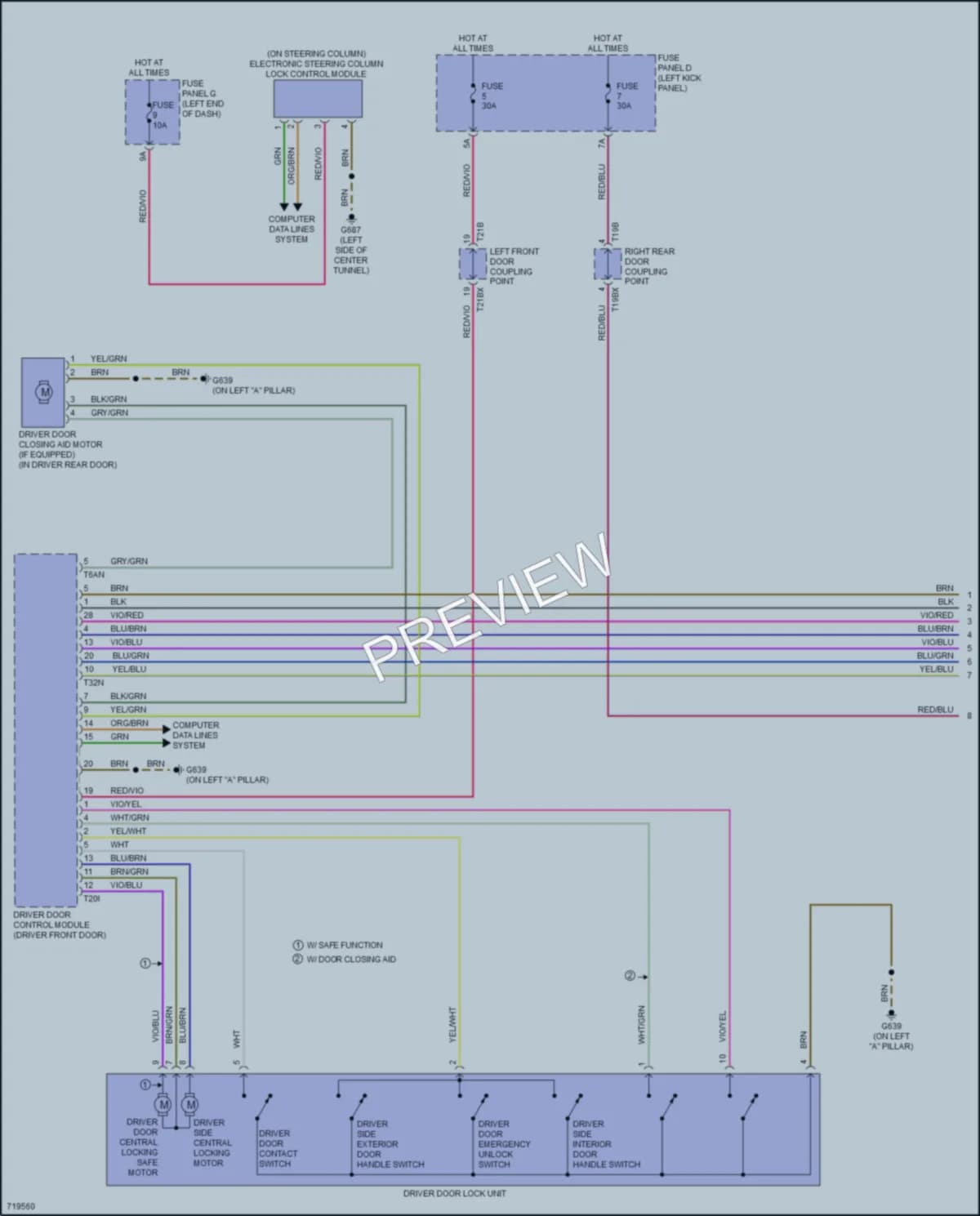 2020 Audi S6 Anti Theft wiring diagram preview