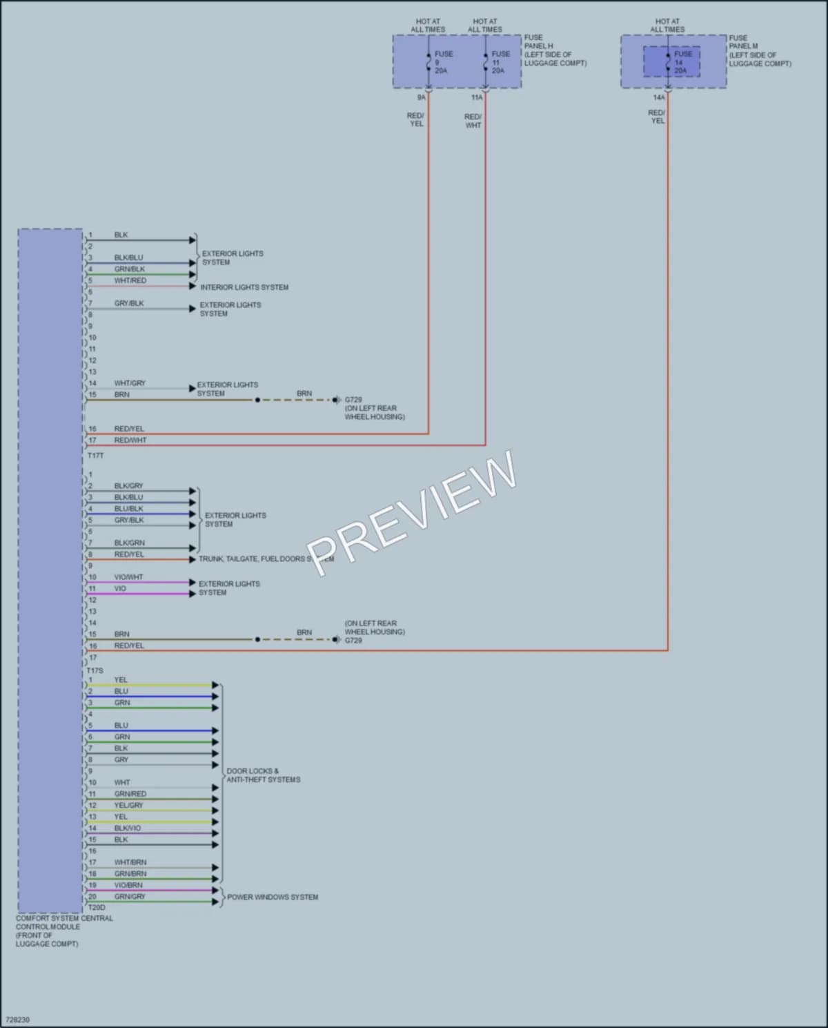 2020 Audi S6 Body Control Modules wiring diagram preview