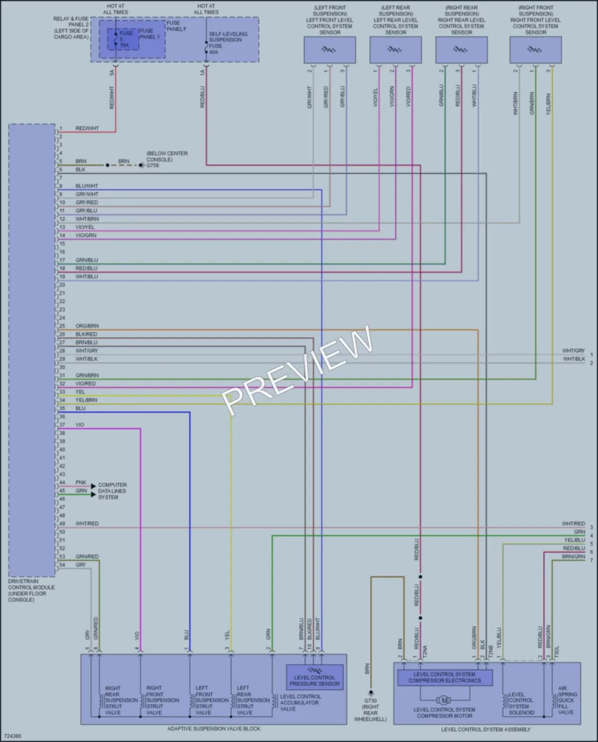 2020 Audi SQ5 Electronic Suspension wiring diagram preview