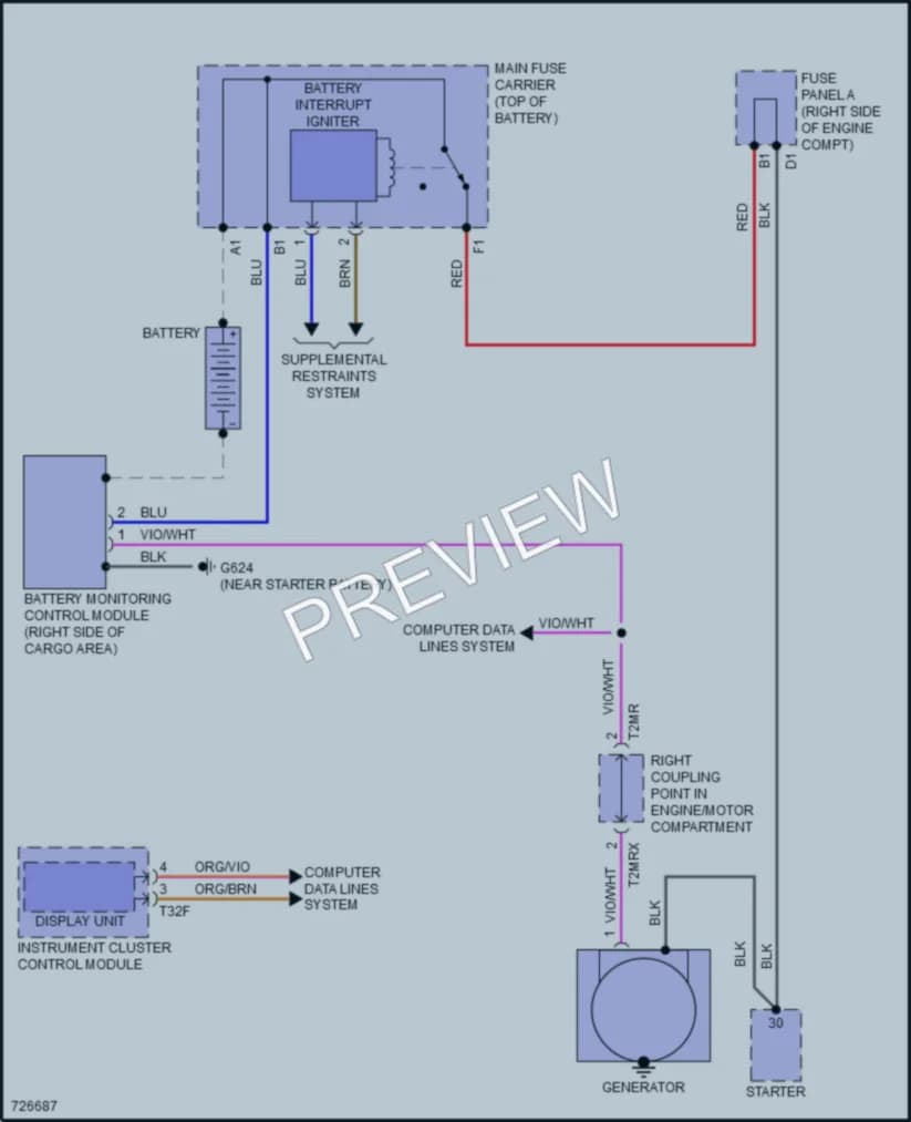 2020 Audi SQ5 Starting Charging wiring diagram preview