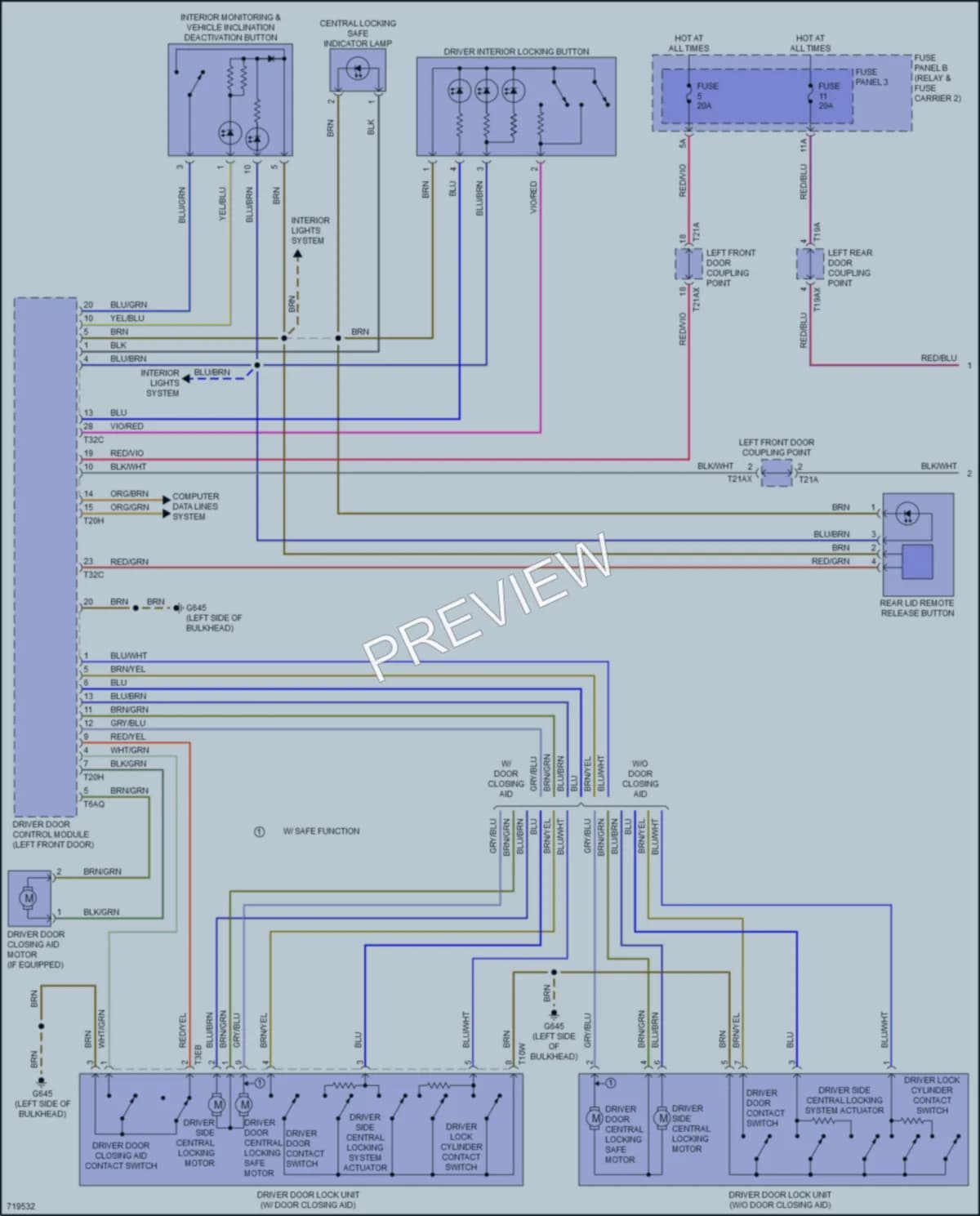 2020 Audi SQ7 Anti Theft wiring diagram preview