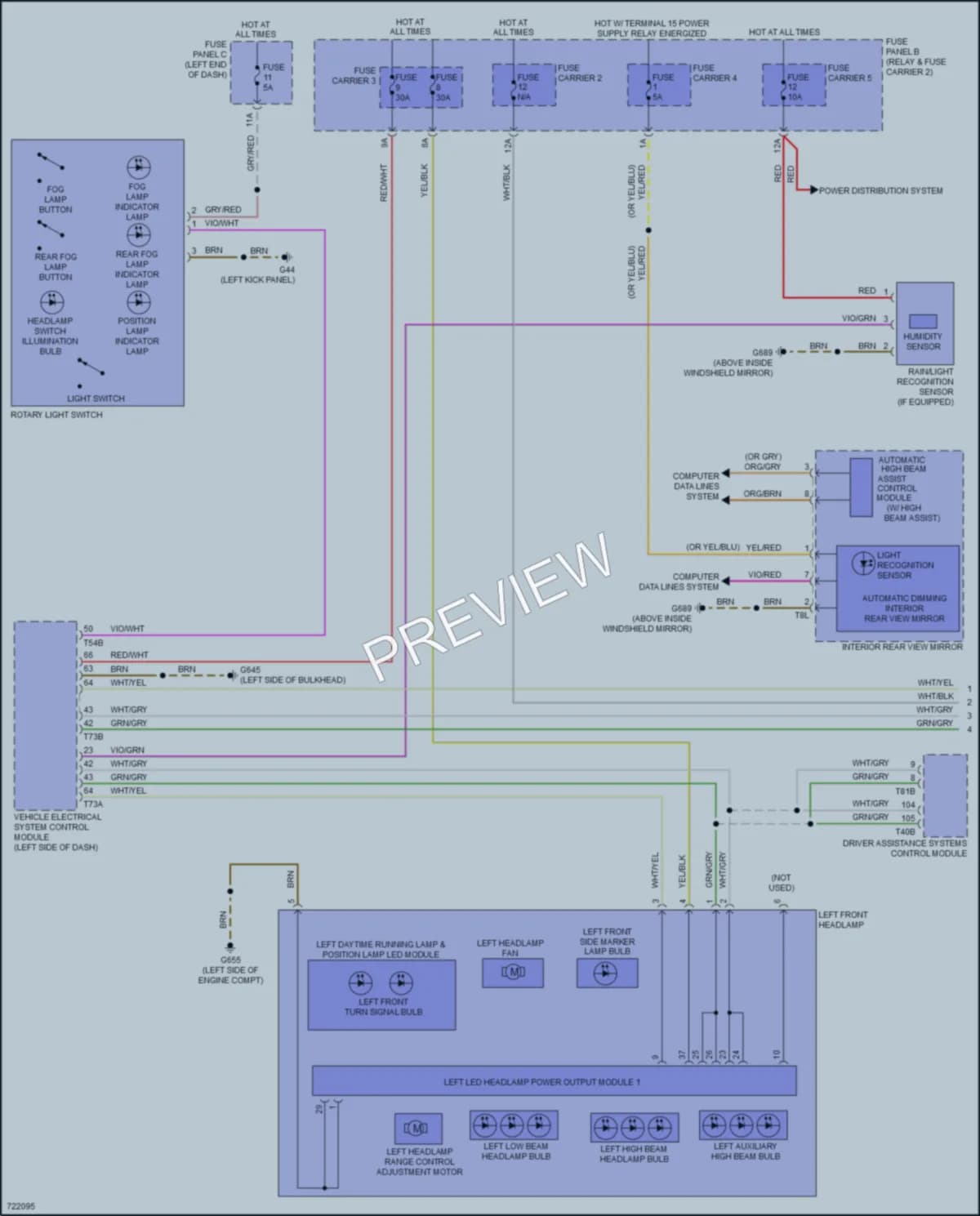 2020 Audi SQ7 Headlights wiring diagram preview