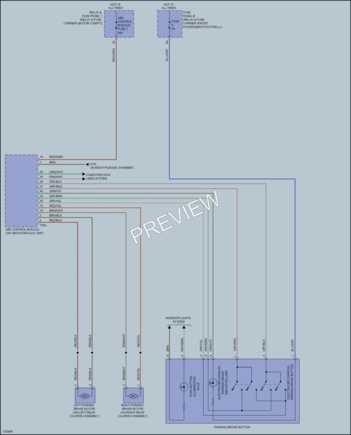 2020 Audi etronSportback Shift Interlock wiring diagram preview