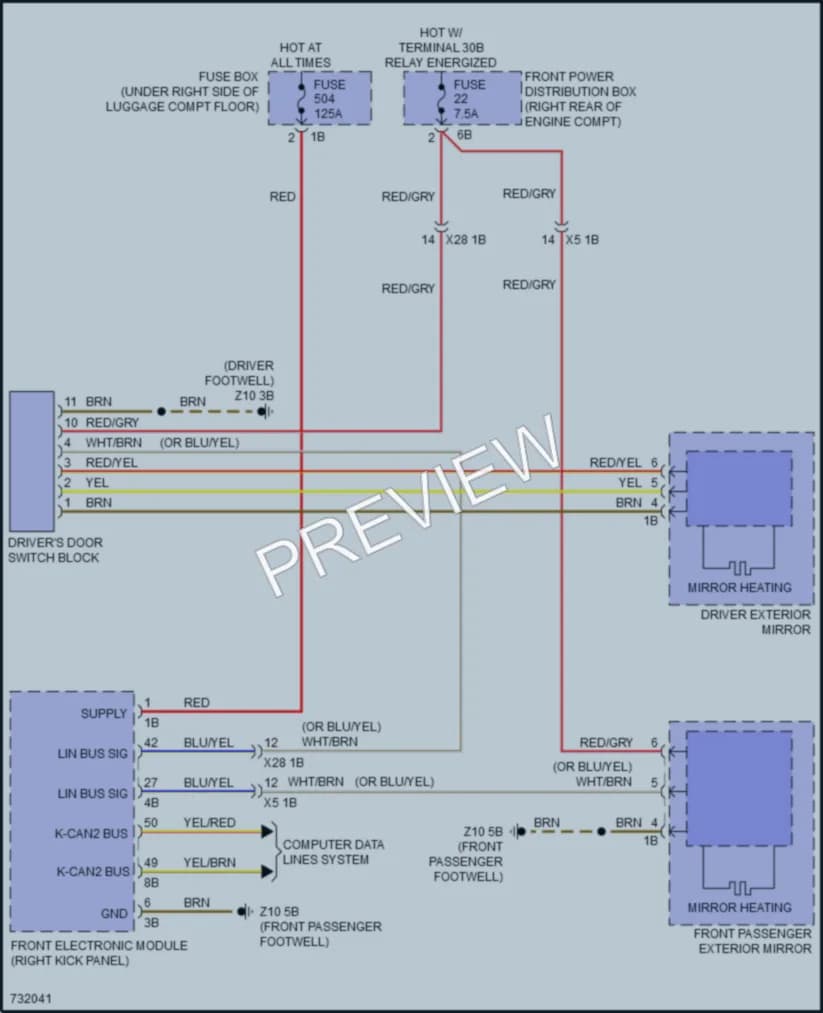 2020 BMW 230i Defoggers wiring diagram preview