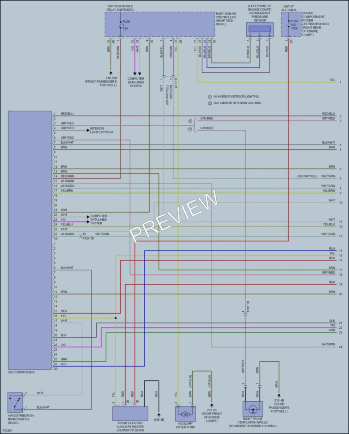 2020 BMW 330i Air Conditioning wiring diagram preview