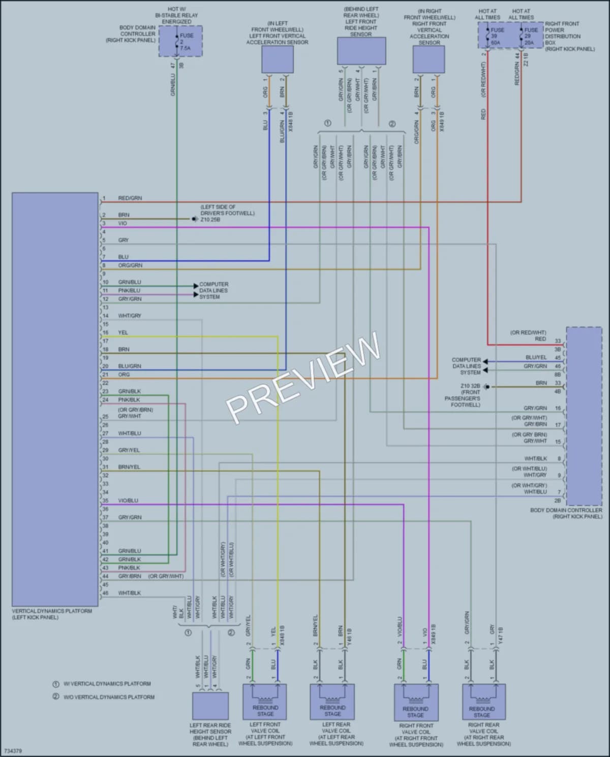 2020 BMW 330i Electronic Suspension wiring diagram preview