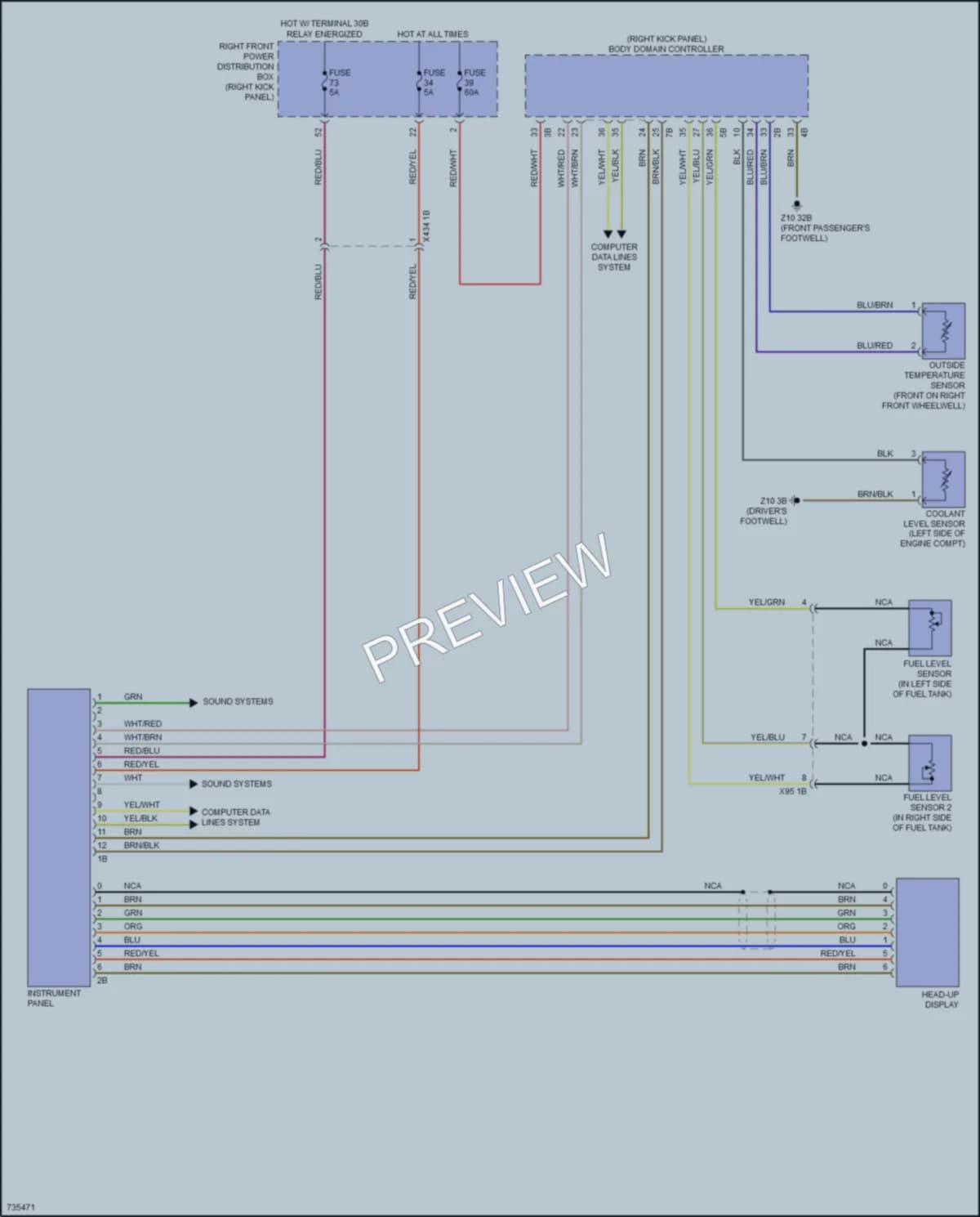 2020 BMW 330i Instrument Cluster wiring diagram preview