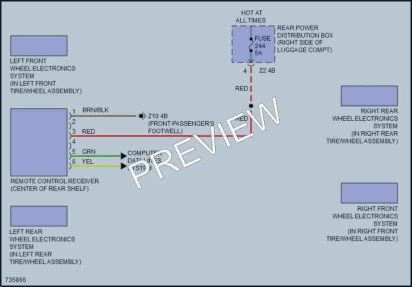 2020 BMW 330i Warning Systems wiring diagram preview