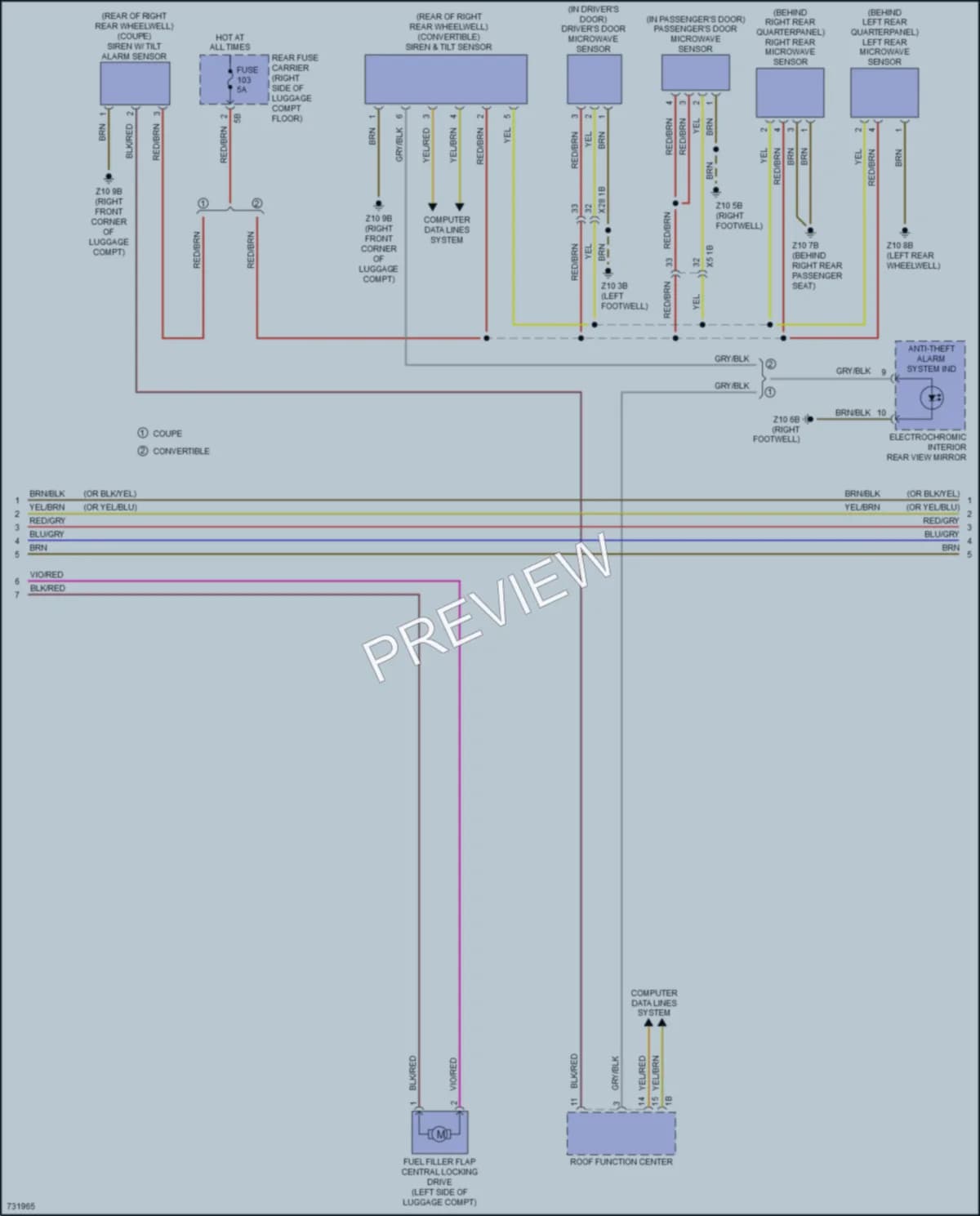 2020 BMW 430i Anti Theft wiring diagram preview