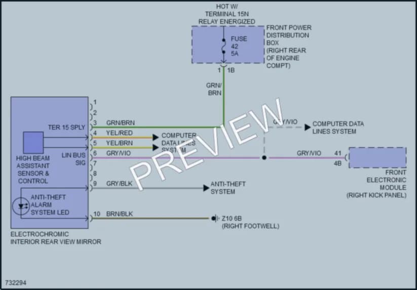 2020 BMW 430i Power Mirrors wiring diagram preview