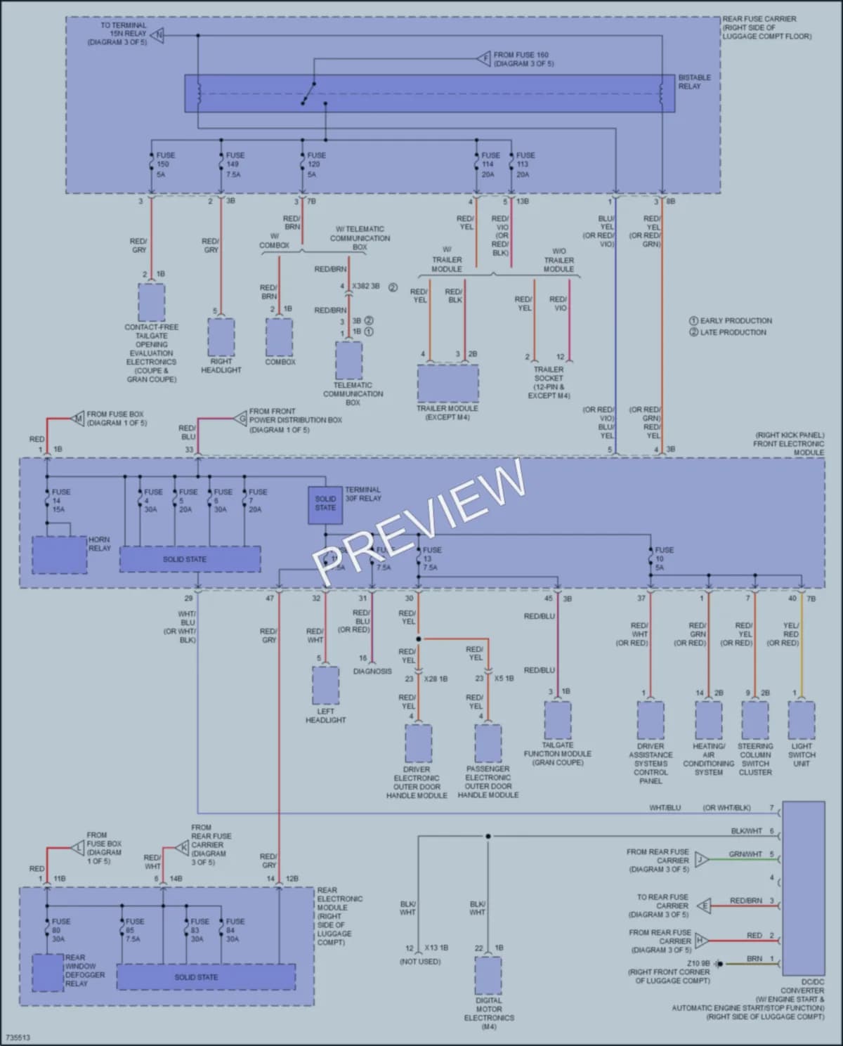 2020 BMW 440i Power Distribution wiring diagram preview