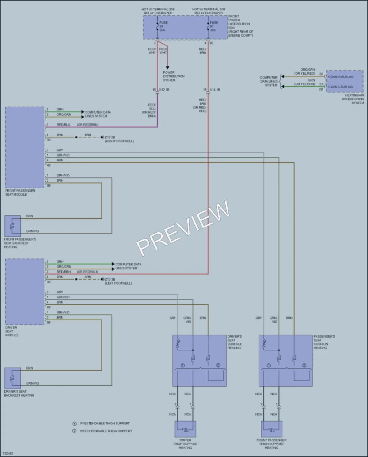 2020 BMW 440i Power Seats wiring diagram preview