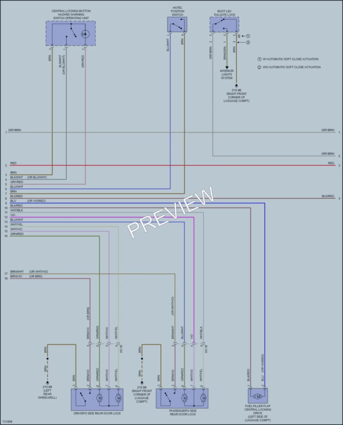 2020 BMW 440iGranCoupe Anti Theft wiring diagram preview