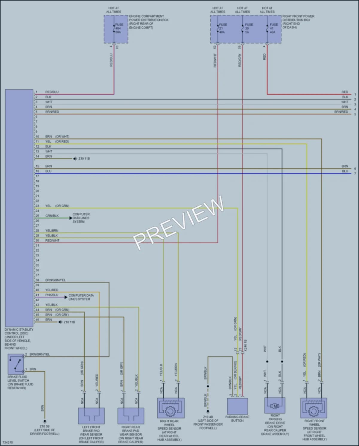 2020 BMW 750Li Anti Lock Brakes wiring diagram preview