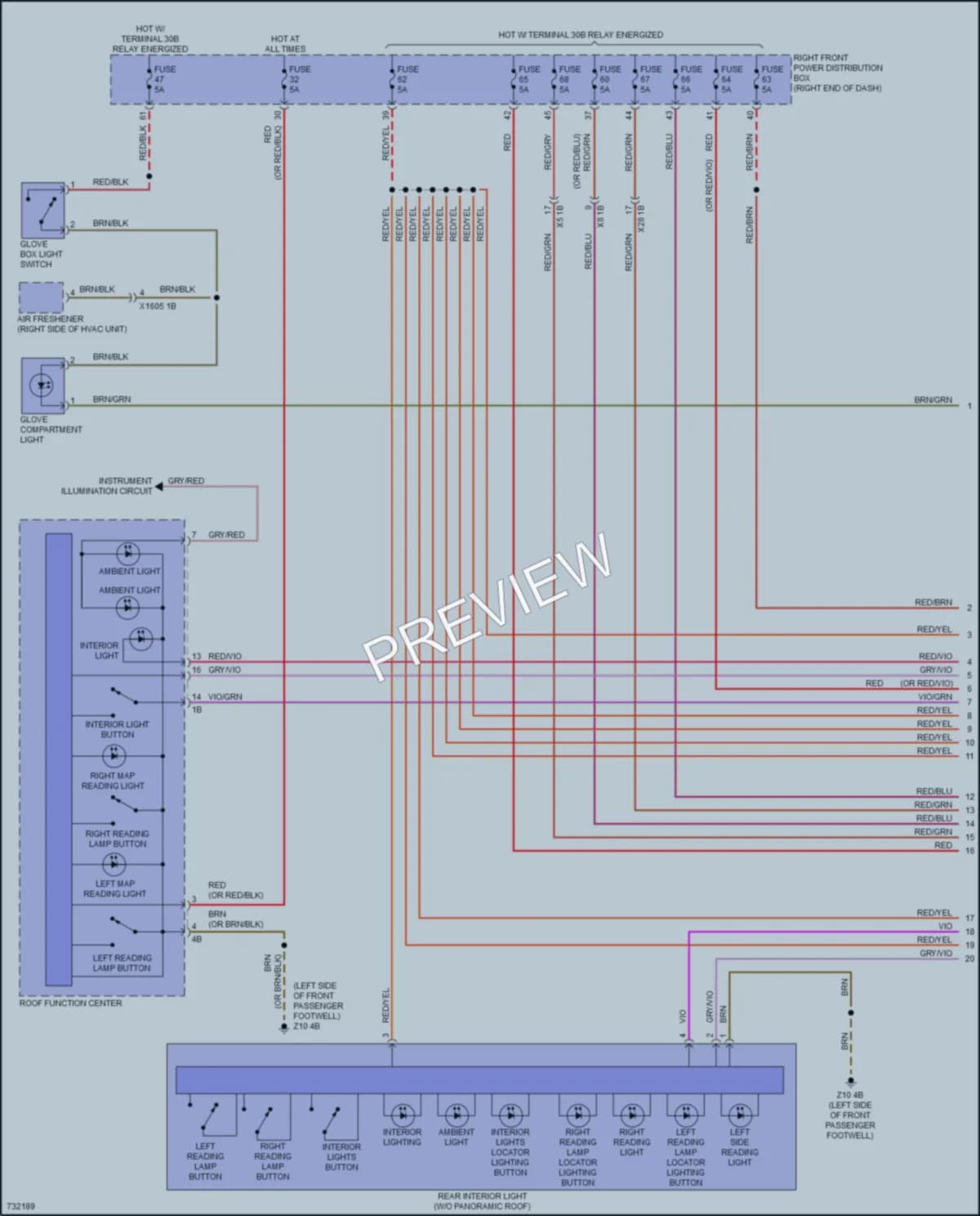 2020 BMW 750Li Interior Lights wiring diagram preview