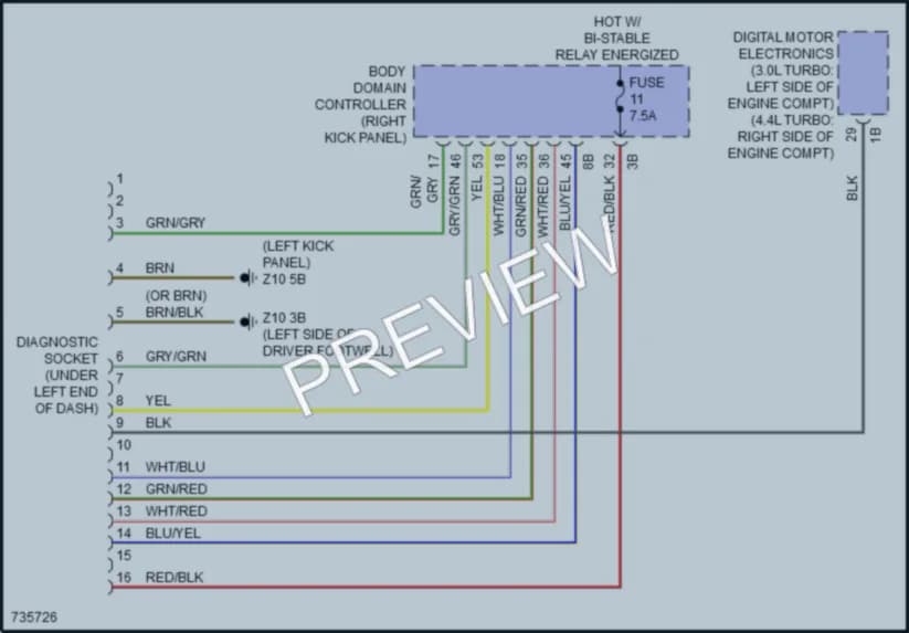 2020 BMW 750i Computer Data Lines wiring diagram preview