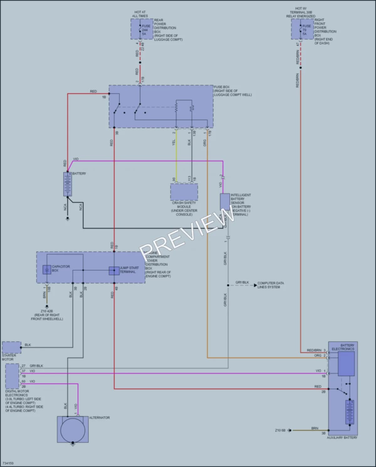 2020 BMW 750i Starting Charging wiring diagram preview