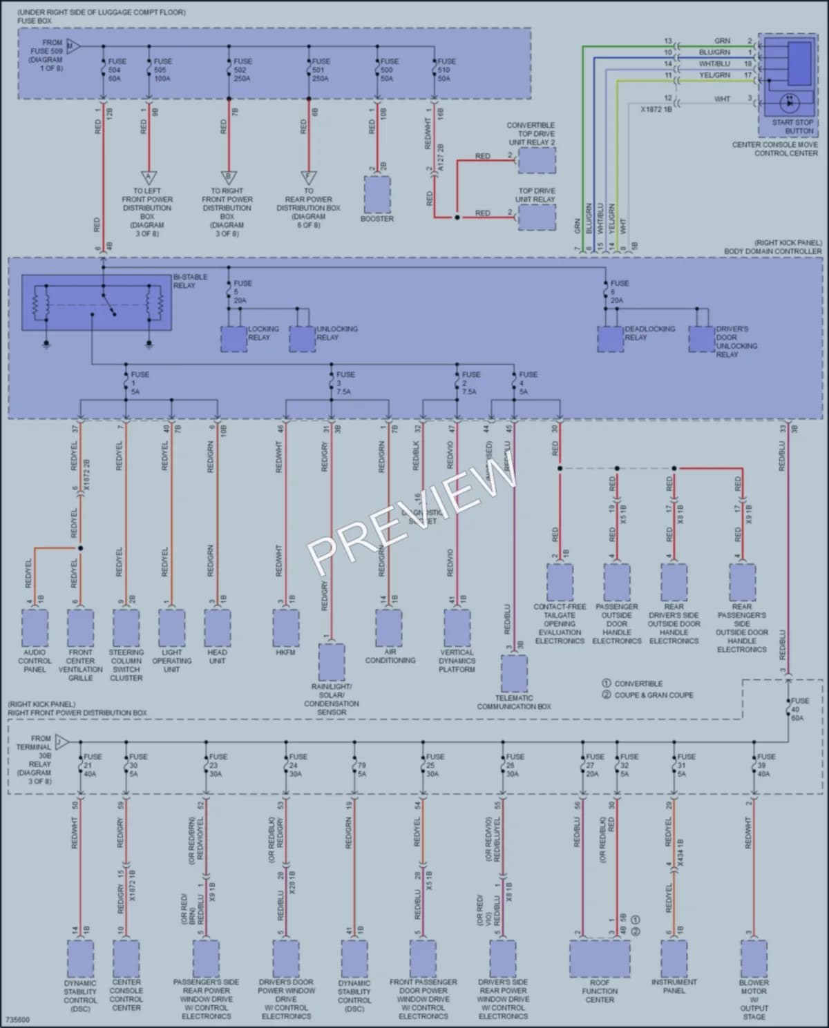 2020 BMW 840i Power Distribution wiring diagram preview