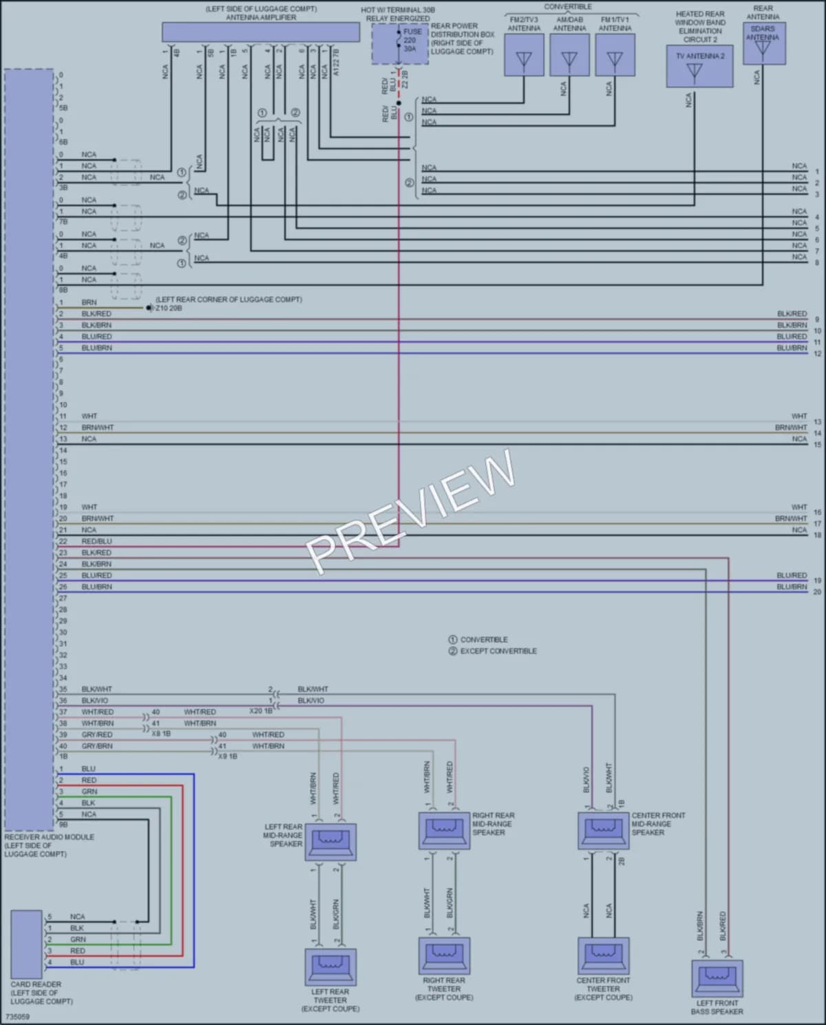 2020 BMW 840i Radio wiring diagram preview