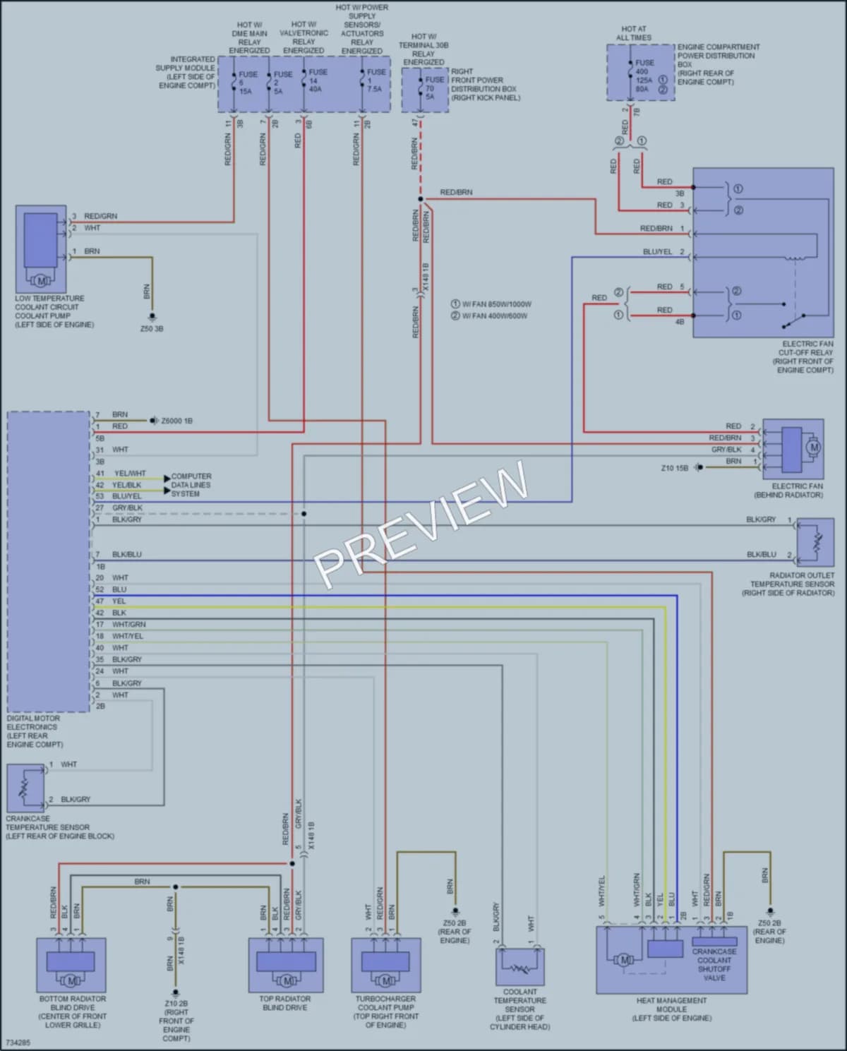 2020 BMW 840iGranCoupe Cooling Fan wiring diagram preview