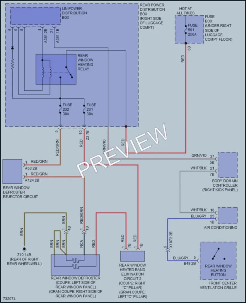 2020 BMW 840iGranCoupe Defoggers wiring diagram preview