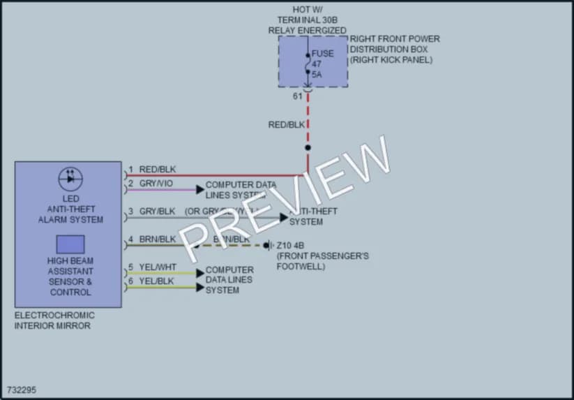 2020 BMW 840iGranCoupe Power Mirrors wiring diagram preview