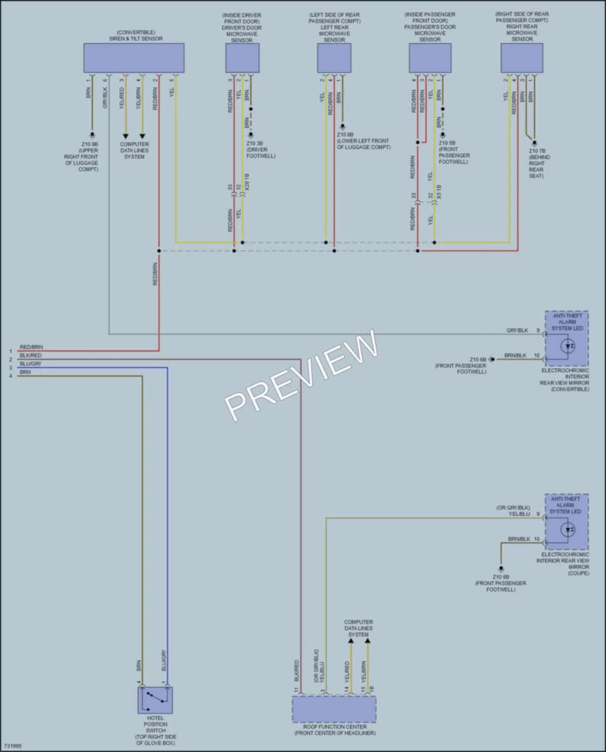 2020 BMW M2 Anti Theft wiring diagram preview
