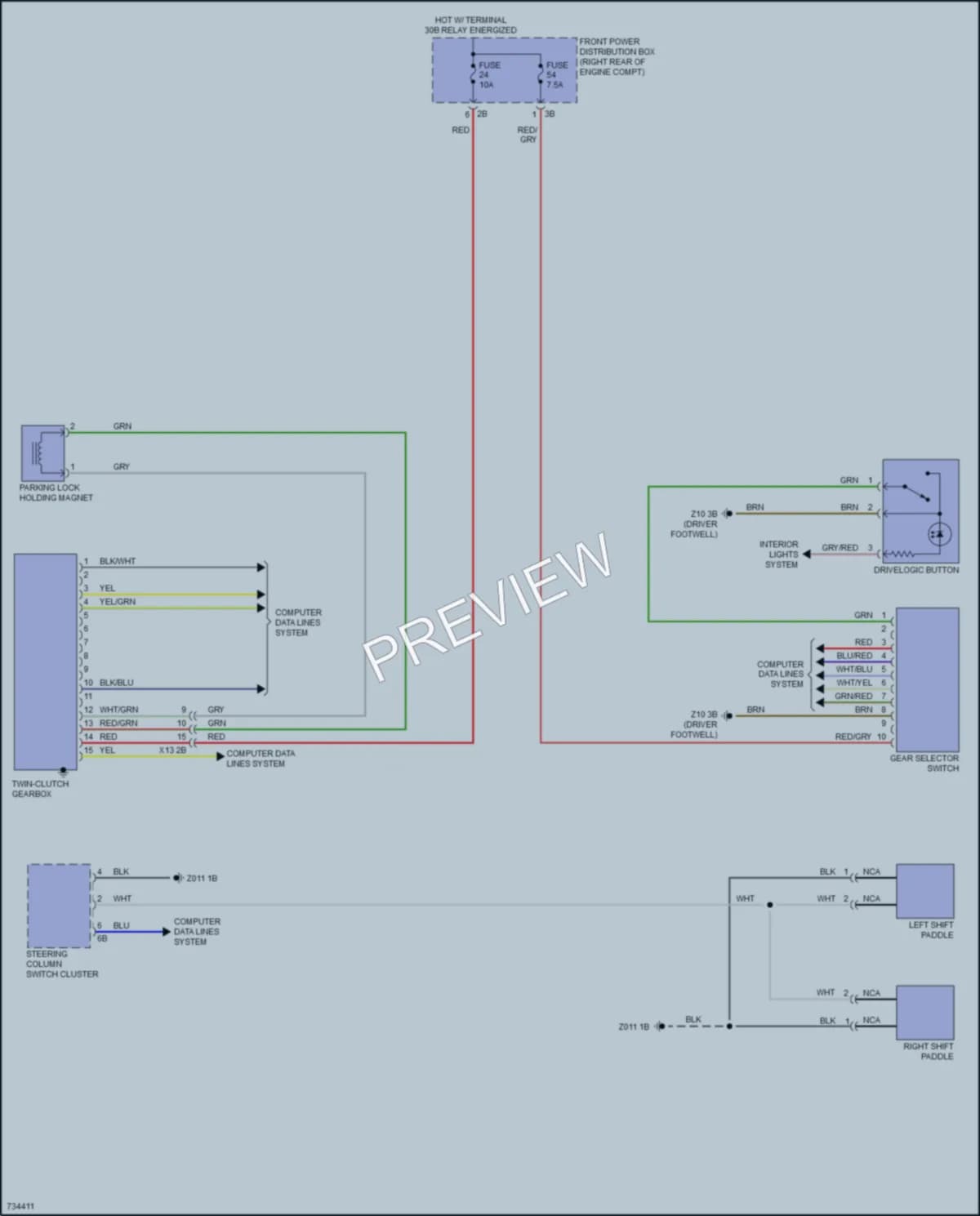 2020 BMW M2 Transmission wiring diagram preview