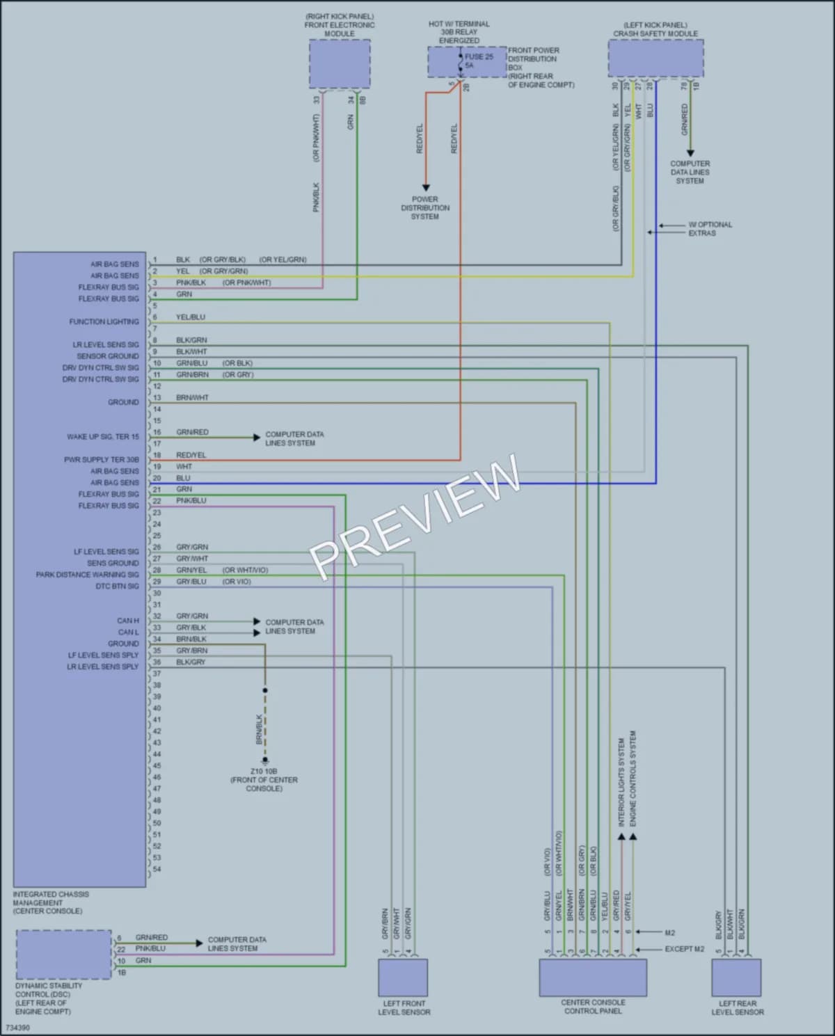 2020 BMW M240i Electronic Suspension wiring diagram preview