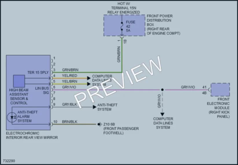 2020 BMW M240i Power Mirrors wiring diagram preview
