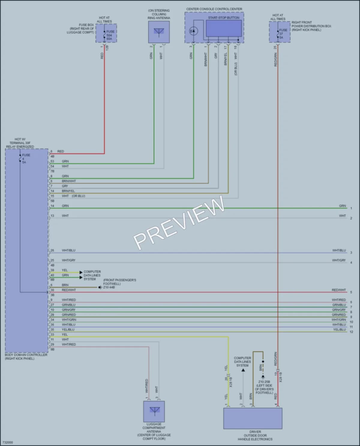 2020 BMW M340i Anti Theft wiring diagram preview