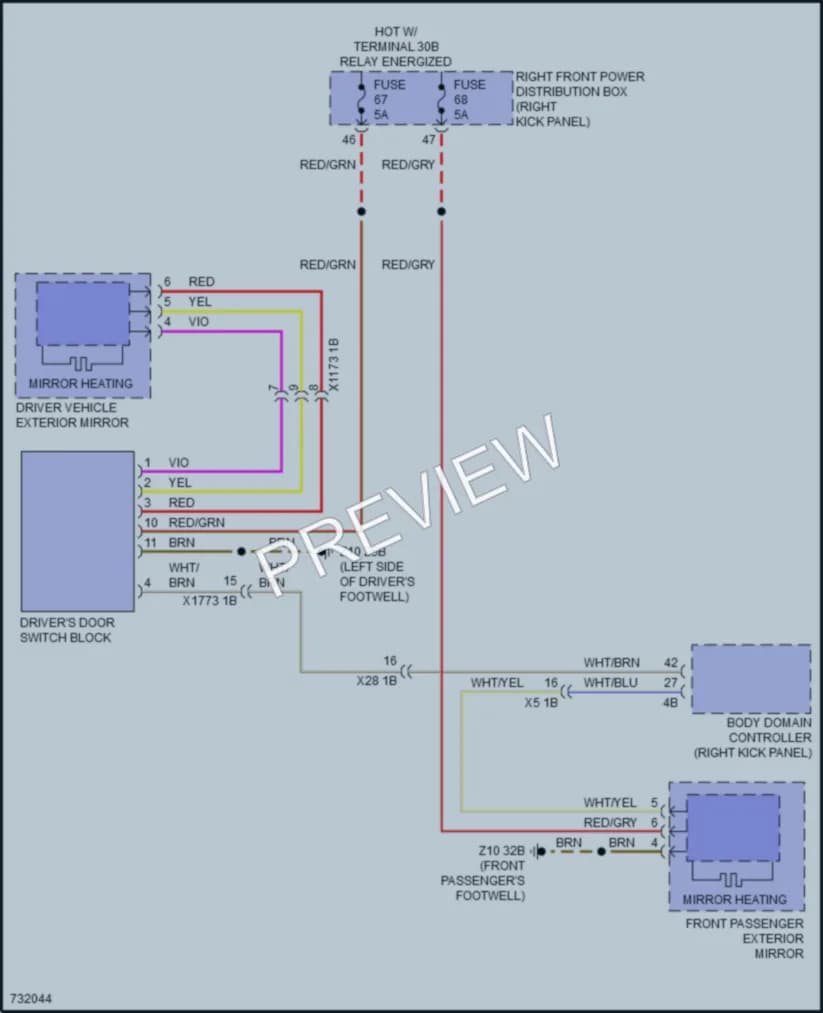 2020 BMW M340i Defoggers wiring diagram preview