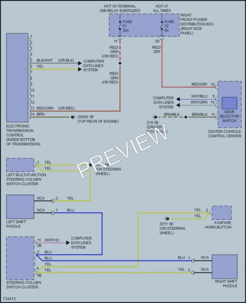 2020 BMW M340i Transmission wiring diagram preview