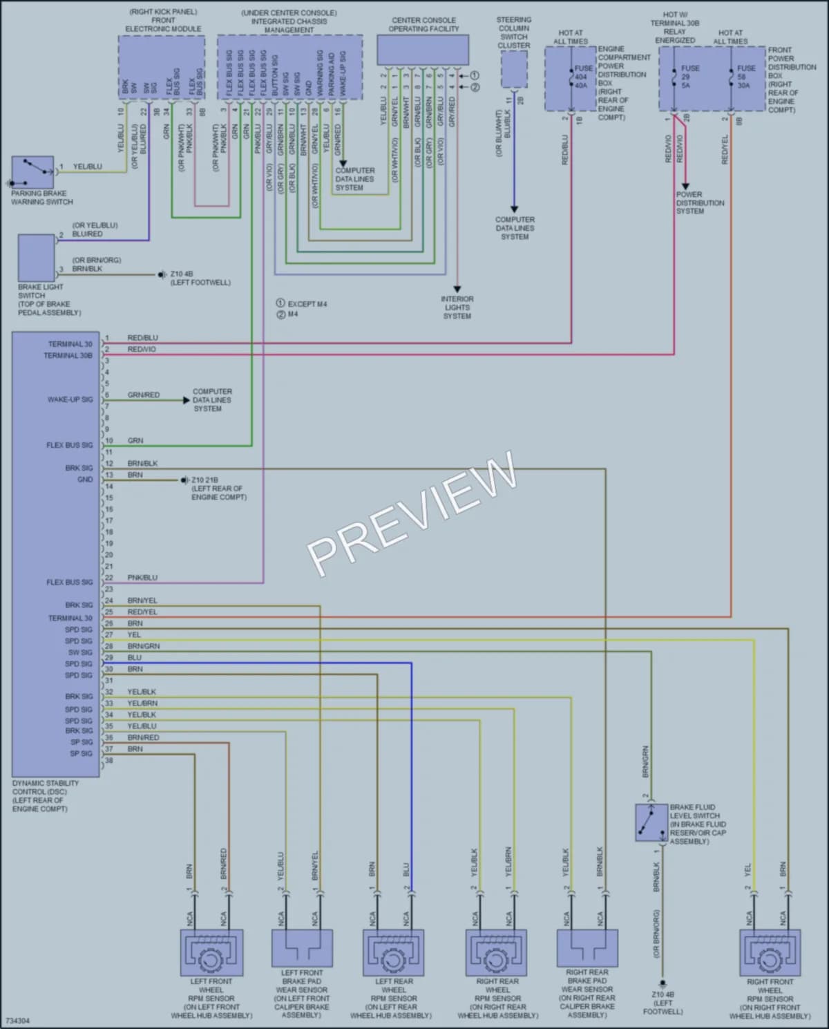 2020 BMW M4 Anti Lock Brakes wiring diagram preview