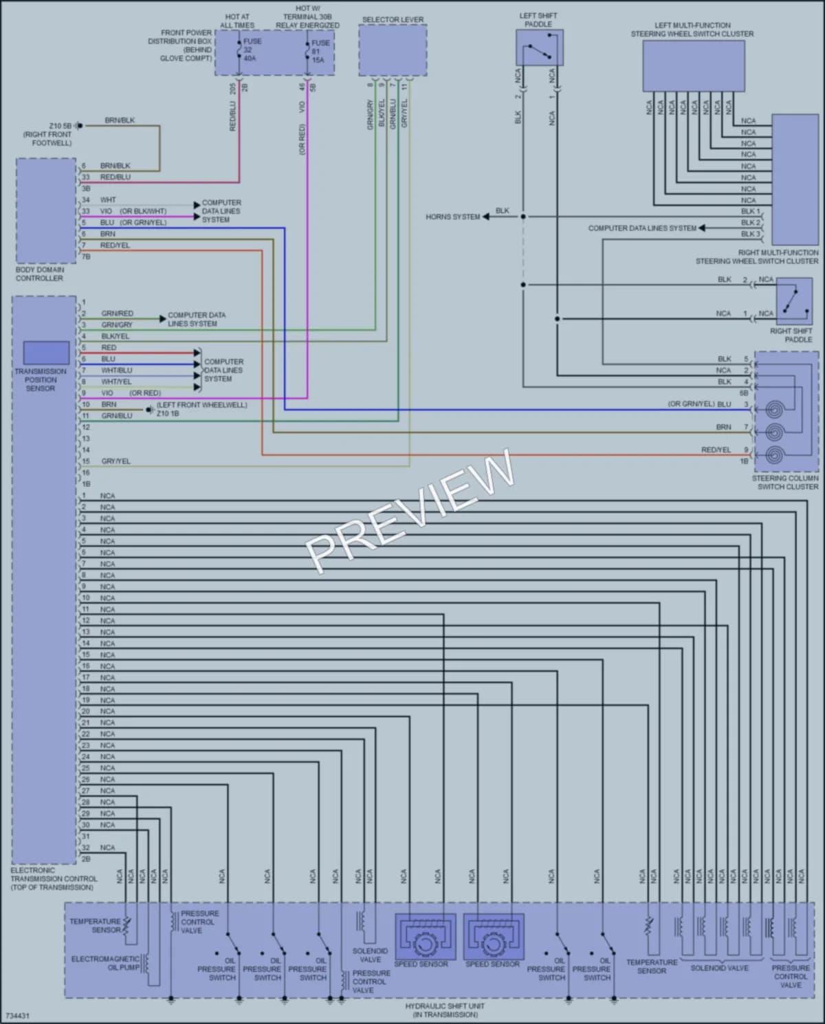 2020 BMW X1 Transmission wiring diagram preview