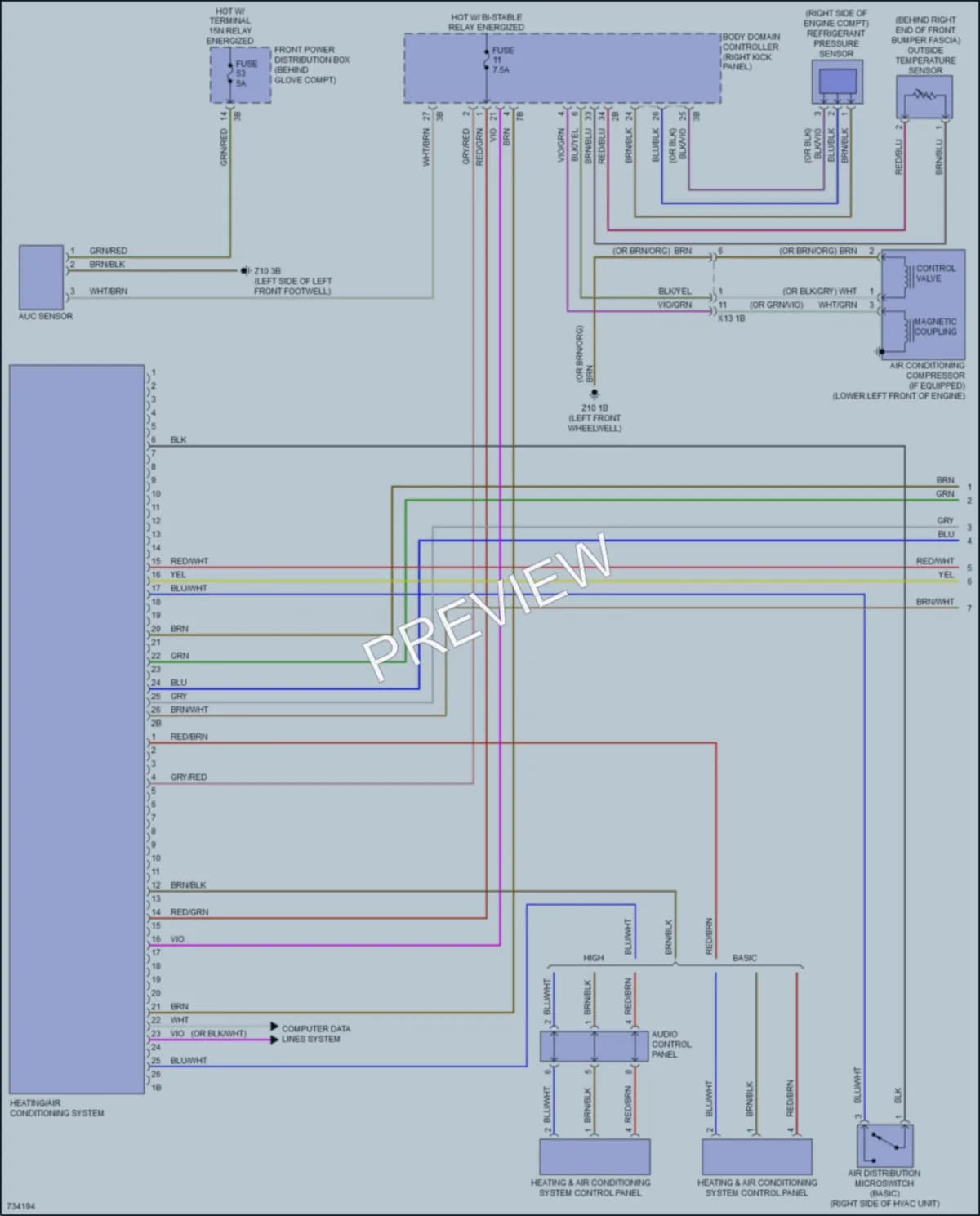 2020 BMW X2 Air Conditioning wiring diagram preview