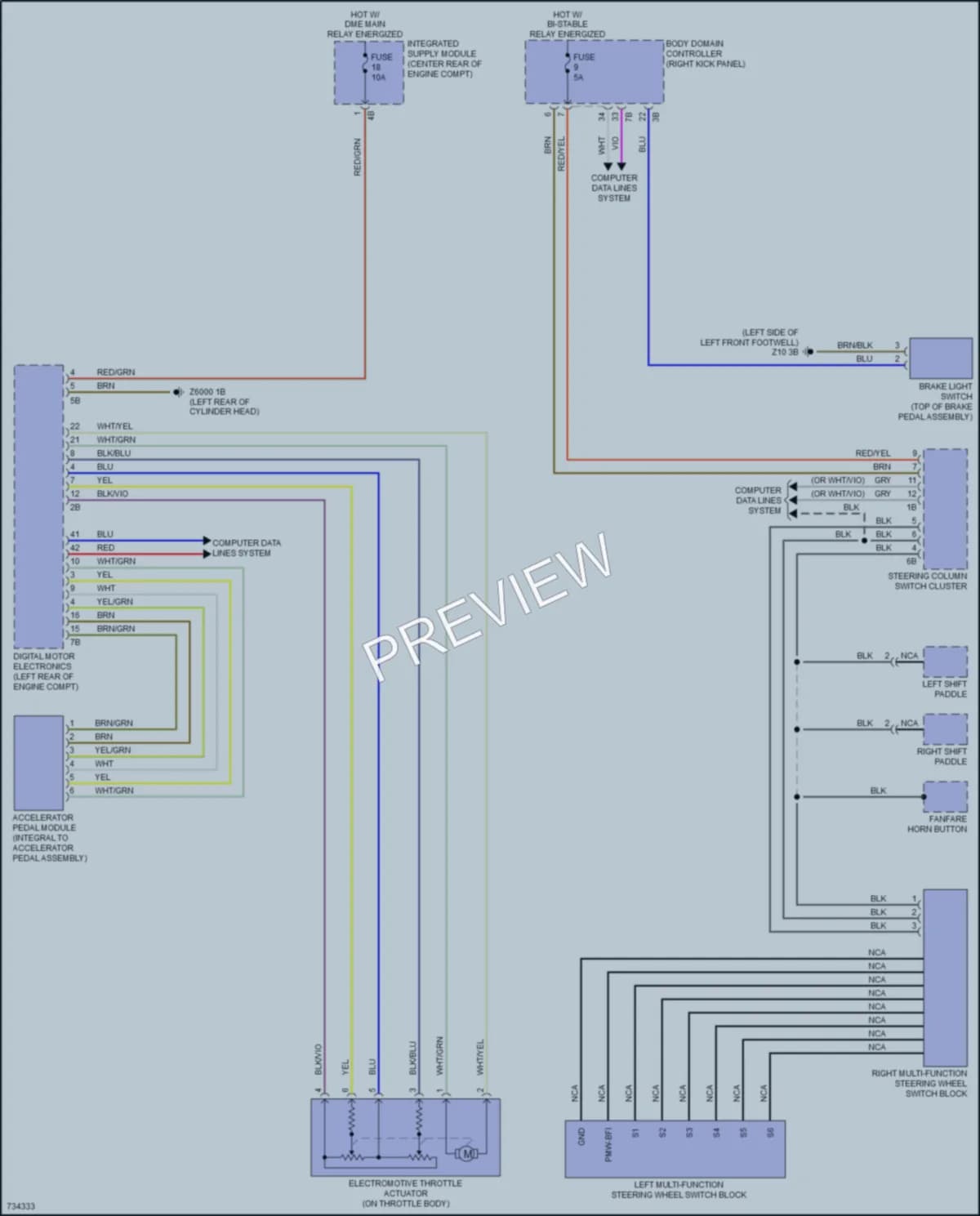 2020 BMW X2 Cruise Control wiring diagram preview