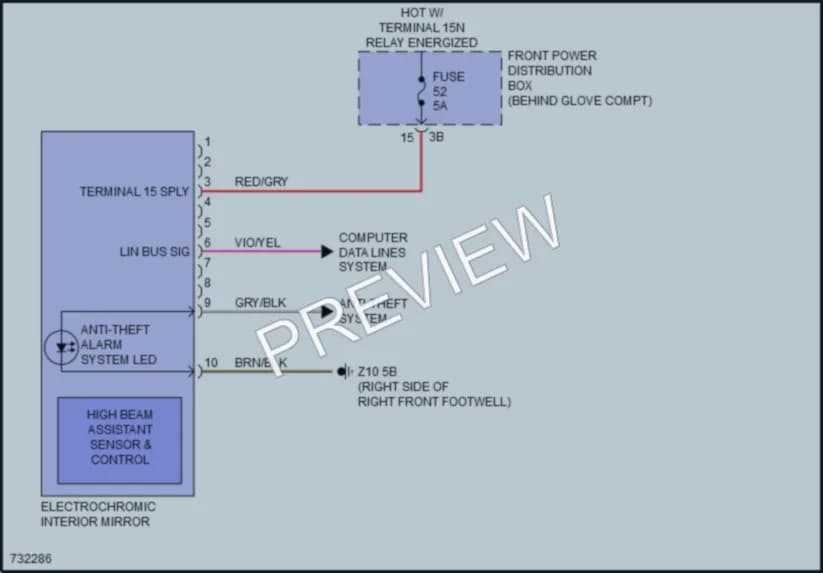 2020 BMW X2 Power Mirrors wiring diagram preview