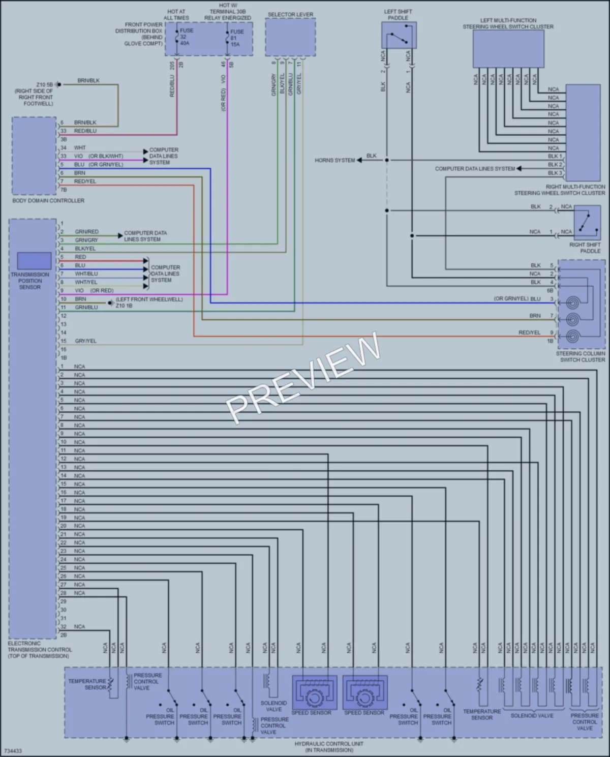 2020 BMW X2 Transmission wiring diagram preview