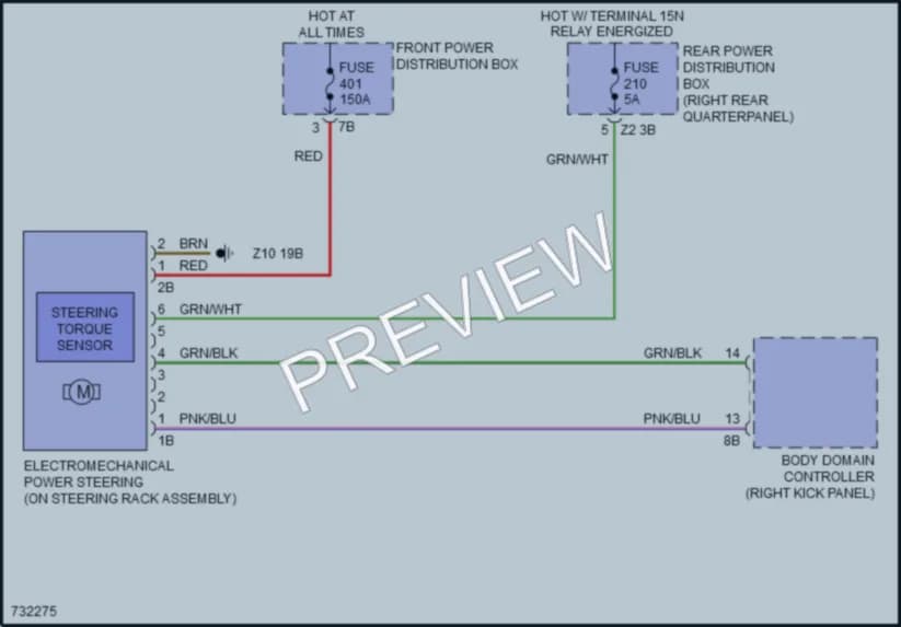 2020 BMW X3 Electronic Power Steering wiring diagram preview