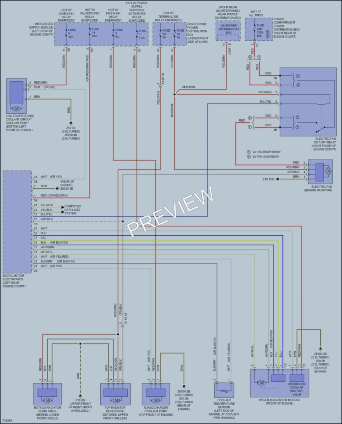 2020 BMW X3M Cooling Fan wiring diagram preview