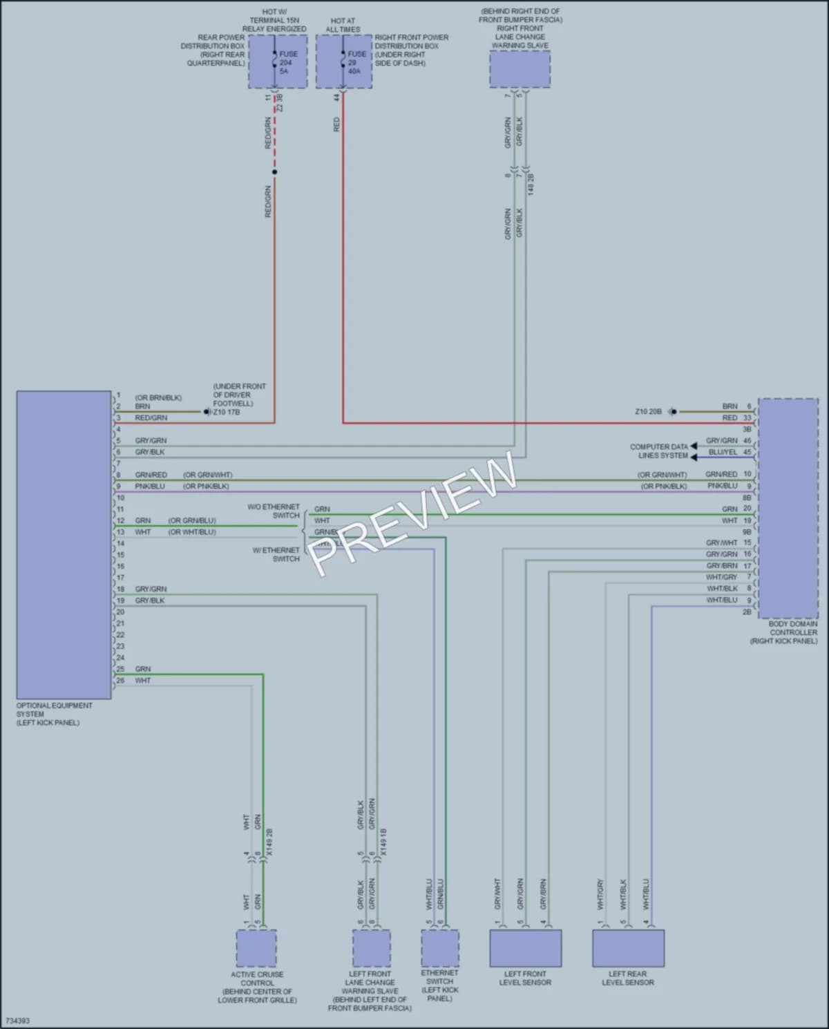 2020 BMW X3M Electronic Suspension wiring diagram preview