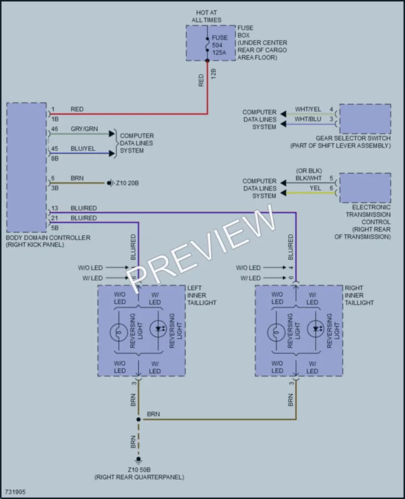 2020 BMW X3M Exterior Lights wiring diagram preview