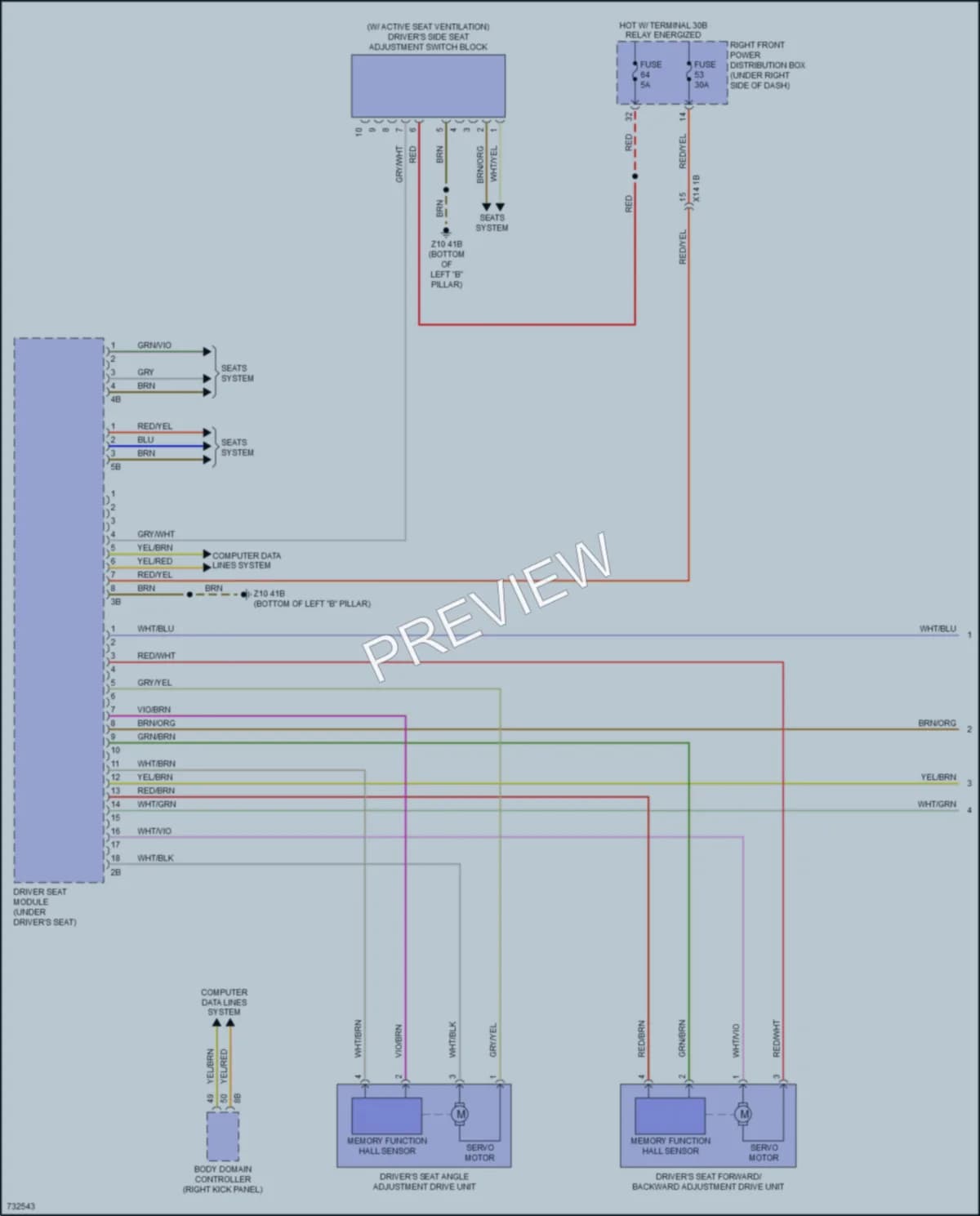 2020 BMW X3M Memory Systems wiring diagram preview