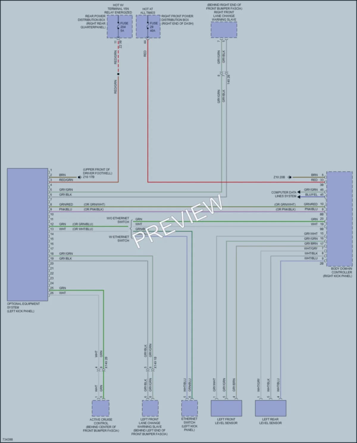 2020 BMW X4 Electronic Suspension wiring diagram preview
