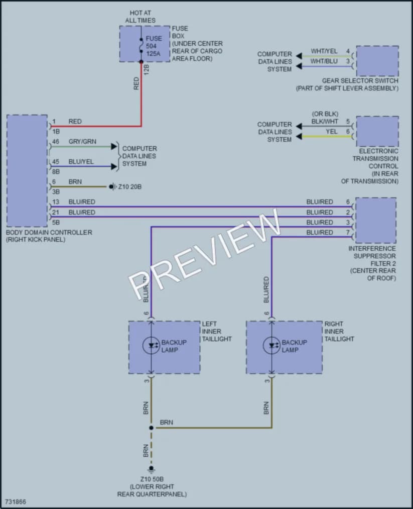 2020 BMW X4 Exterior Lights wiring diagram preview